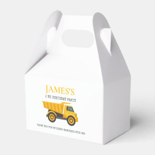 Construction Truck Birthday Party Favour Box