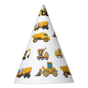 Construction Truck Birthday Party Hat