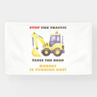 Construction Truck Excavator Birthday Party