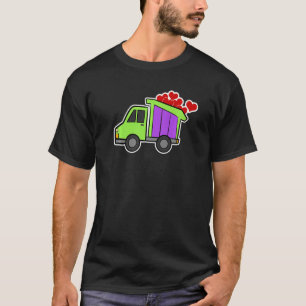 Construction Truck Excavator Building Site Heart L T-Shirt