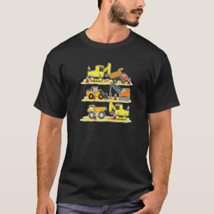 Construction Truck Excavator Concrete Mixer Dump T T-Shirt