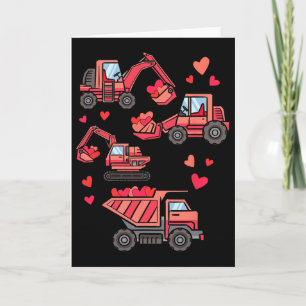 Construction Truck I Dig You Funny Kid Boy Toddler Card