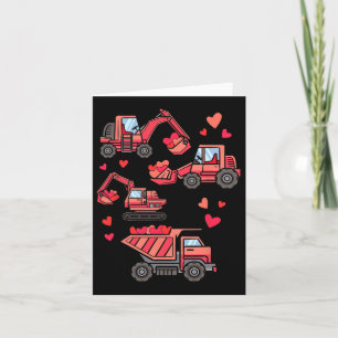 Construction Truck I Dig You Funny Kid Boy Toddler Card