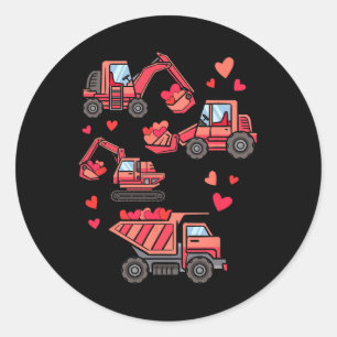 Construction Truck I Dig You Funny Kid Boy Toddler Classic Round Sticker