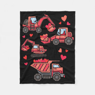 Construction Truck I Dig You Funny Kid Boy Toddler Fleece Blanket