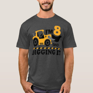 Construction Truck It's My 8th Birthday 8 Years Ex T-Shirt
