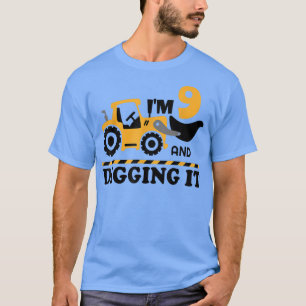 Construction Truck It's My 9th Birthday 9 Years Ex T-Shirt