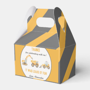 Construction Truck Kids Birthday Favour Boxes