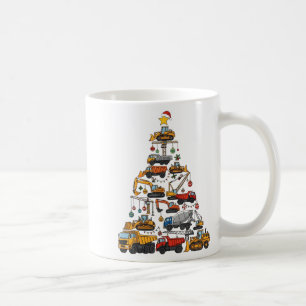 Construction Truck Lover Christmas Tree Cute Xmas  Coffee Mug