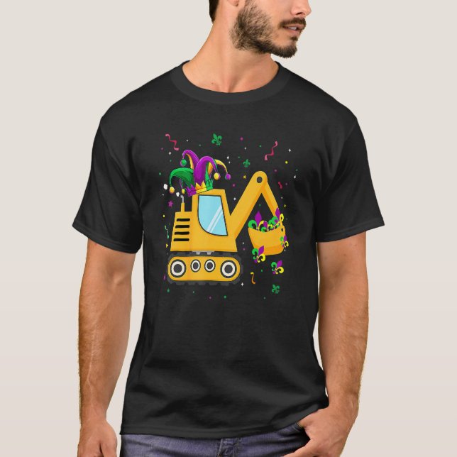 Construction Truck Mardi Gras Carnival Kids Toddle T-Shirt (Front)