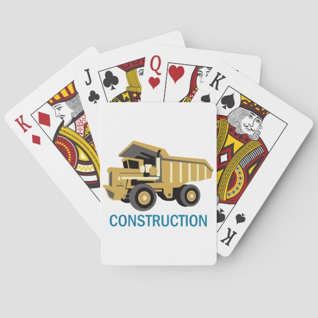 Construction Truck Playing Cards (Back)