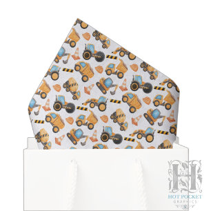 Construction Truck Tissue Paper