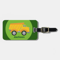 Construction Truck Vehicle Green Yellow Kids