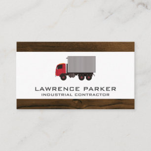 Construction Truck   Wood Trim Business Card