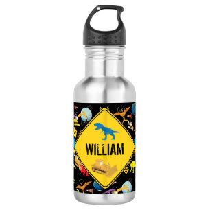 Construction Trucks Astronaut Dinosaurs in Space 532 Ml Water Bottle
