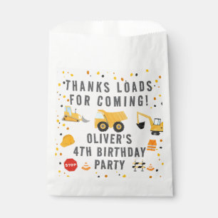 Construction Trucks Birthday Party Favour Bags