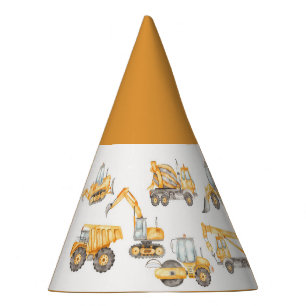 Construction Trucks Birthday Party Party Hat