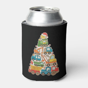 Construction Trucks Christmas Tree Toddler Boys Can Cooler