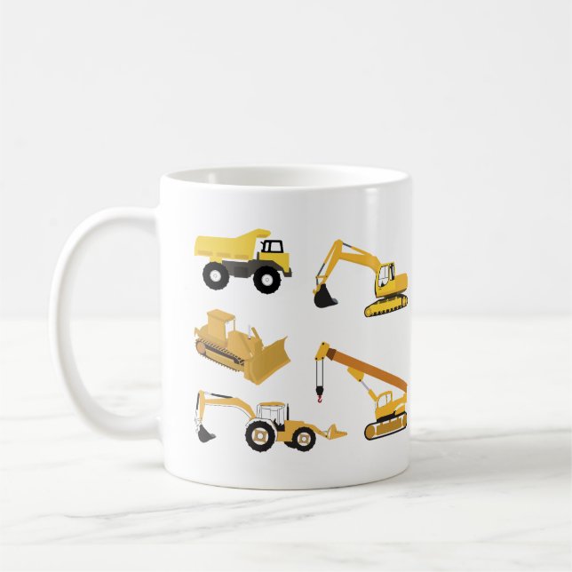 Construction Trucks Coffee Mug (Left)