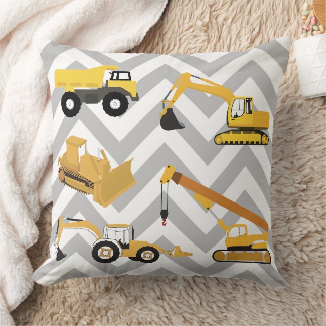 Construction Trucks Cushion (Blanket)