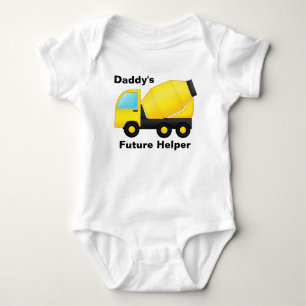 Construction trucks Daddy's Future Helper Baby Bodysuit