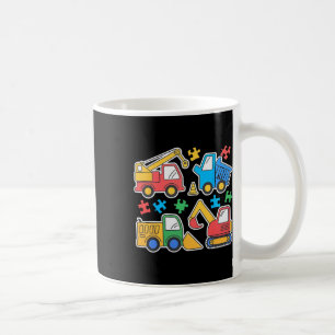 Construction Trucks Excavator Autism Awareness Tee Coffee Mug