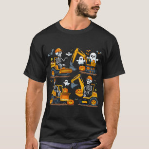 Construction Trucks Halloween Costume Spooky  T-Shirt