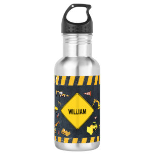 Construction Trucks Heavy Machinery School 532 Ml Water Bottle