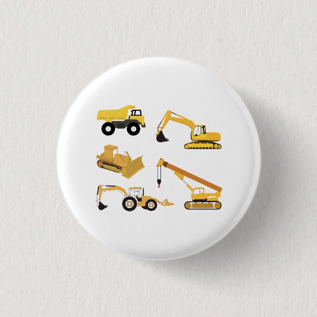 Construction Trucks Kids 3 Cm Round Badge (Front)