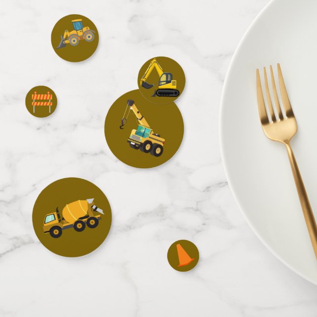 Construction Trucks |  Kids Birthday Party   Confetti (Group)