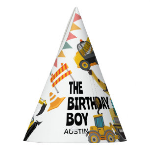Construction Trucks    Kids Birthday Party   Hat
