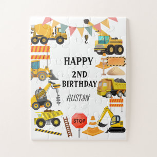 Construction Trucks    Kids Birthday Party   Jigsaw Puzzle
