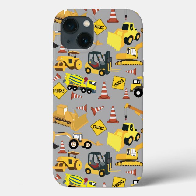 Construction Trucks Pattern  Case-Mate iPhone Case (Back)