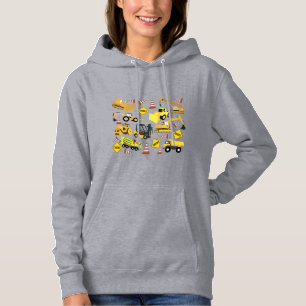 Construction Trucks Pattern Hoodie