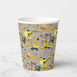 Construction Trucks Pattern  Paper Cups