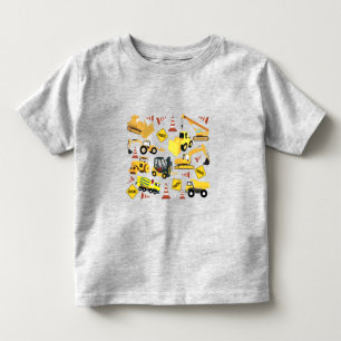 Construction Trucks Pattern Toddler T-Shirt