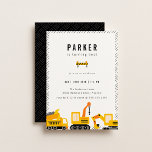 Construction Trucks Theme Birthday Invitation<br><div class="desc">Cute construction trucks theme,  birthday party invitation.</div>