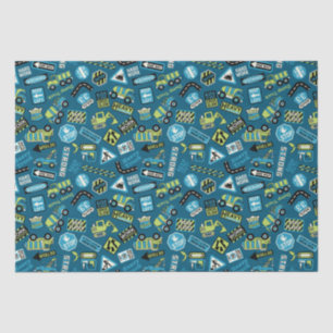 Construction Trucks  Tissue Paper