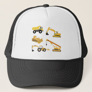 Construction Trucks Trucker Hat