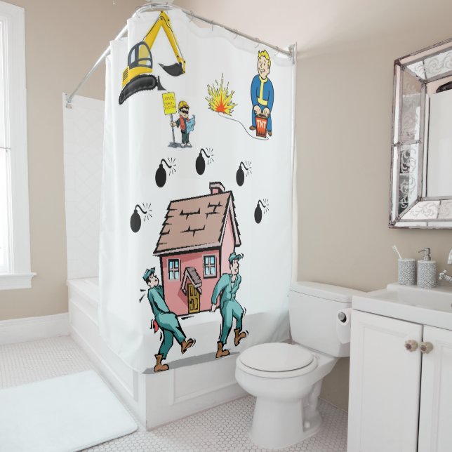 Construction under shower curtain (In Situ)