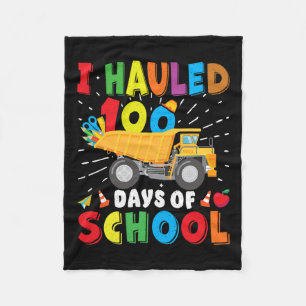 Construction Vehicle 100 Days Of School Apparel Du Fleece Blanket