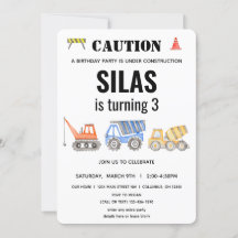 Construction Vehicle Birthday