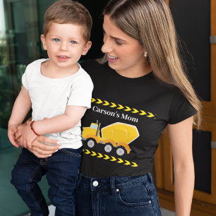 Construction Vehicle Birthday Party Custom Mum T-Shirt