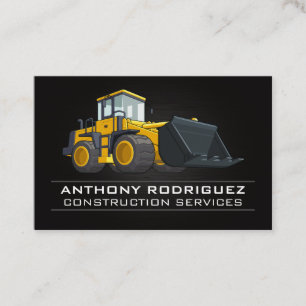 Construction Vehicle Bulldozer Business Card