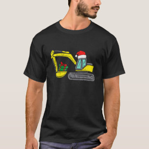 Construction Vehicle Christmas Red Trucks Winter B T-Shirt