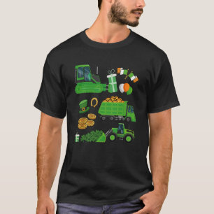 Construction Vehicle Crane Truck C St Patricks Day T-Shirt
