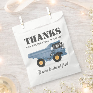Construction Vehicle Dump Truck Birthday Favour Bags