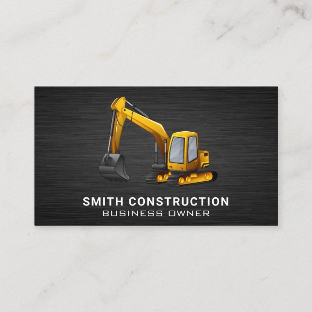 Construction Vehicle | Earth Digger  Business Card (Front)