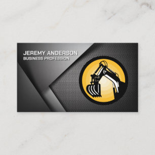 Construction Vehicle   Heavy Machinery Business Card