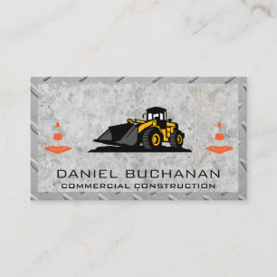 Construction Vehicle   Heavy Machinery Business Card